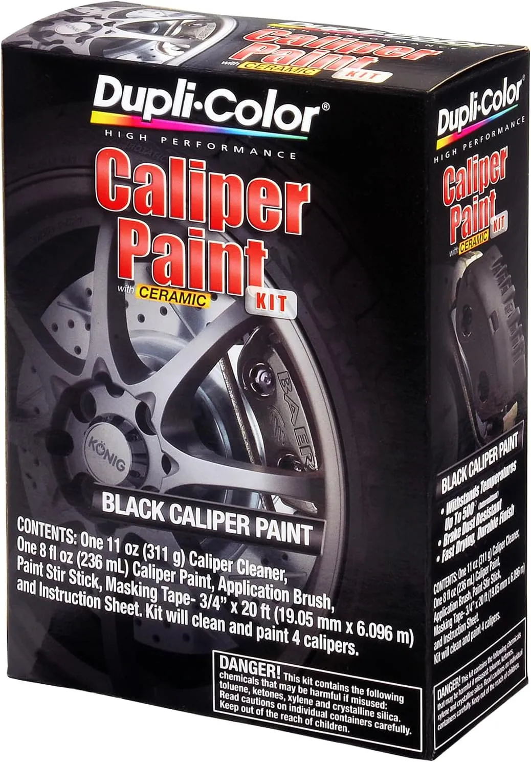 Dupli-Color BCP405 Single Brake Caliper Kit - Gloss Black - Brake Paint Kit
