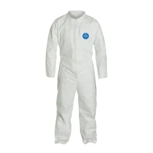 DuPont Tyvek 400 TY120S Disposable Protective Coverall, White, Large (Pack of 25)