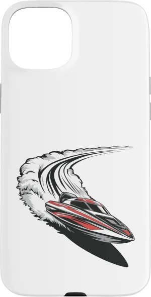 Dynamic Speedboat Racing Water Spray Motion Case for iPhone 15 Plus