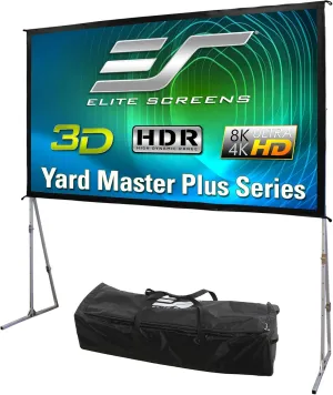 Elite Screens Yard Master Plus, 135-INCH 16:9 Height Setting Adjustable Portable Projector Screen, 4K HD Outdoor Indoor Movie Theater Front Projection, US Based Company 2-YEAR WARRANTY, OMS135H2PLUS