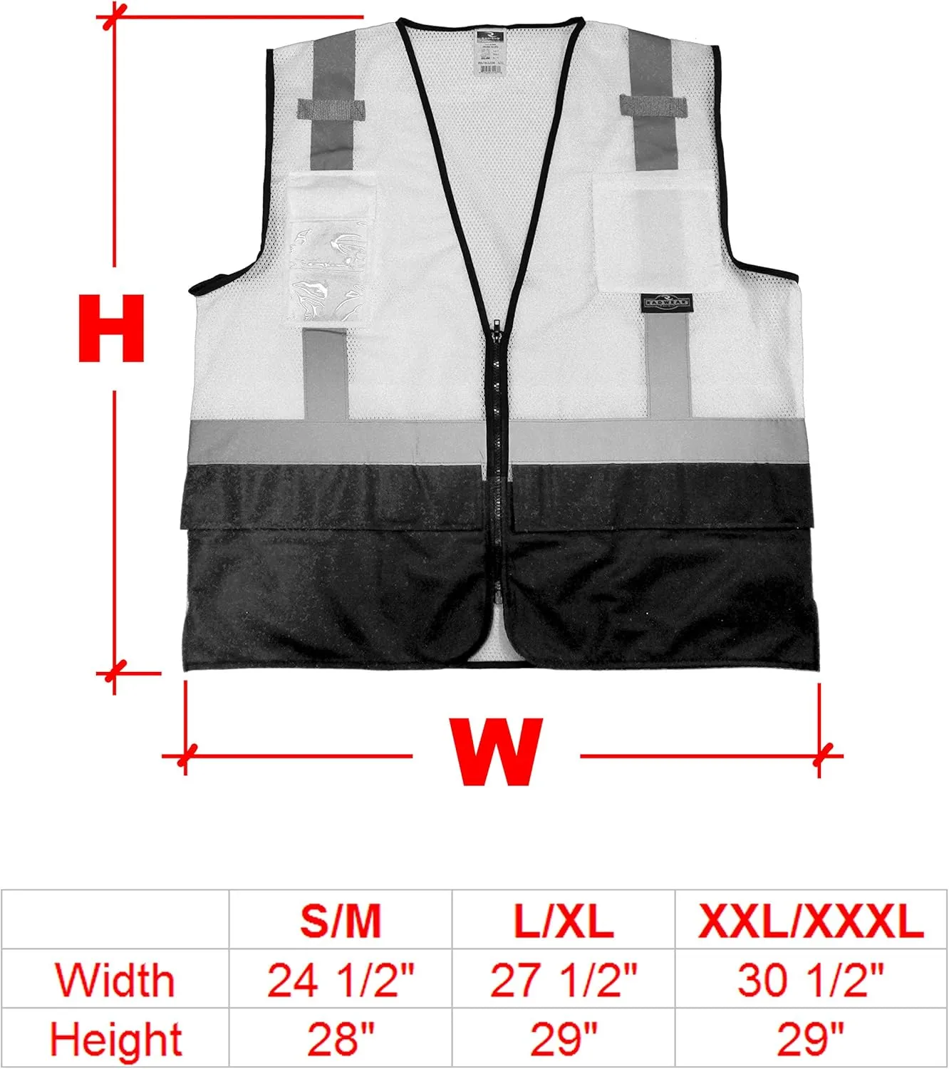 EMS Survivor Safety Vest, Type R Class 2, Reflective logos with Jumbo back pocket.