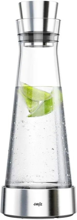 Emsa Flow Cooling Carafe Glass and Stainless Steel, 1 L