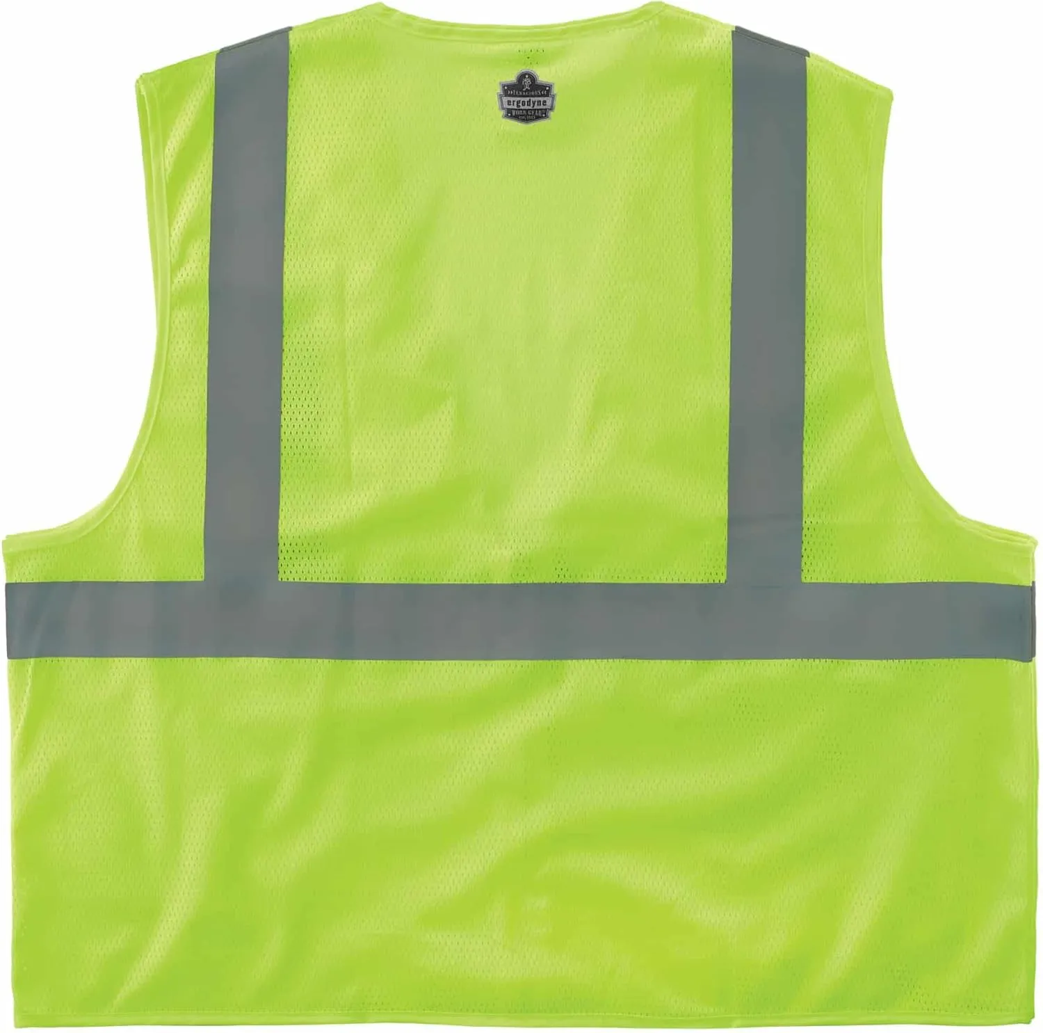 Ergodyne GloWear 8210Z ANSI Economy High Visibility Lime Reflective Safety Vest, Zipper Closure, 3-Pack
