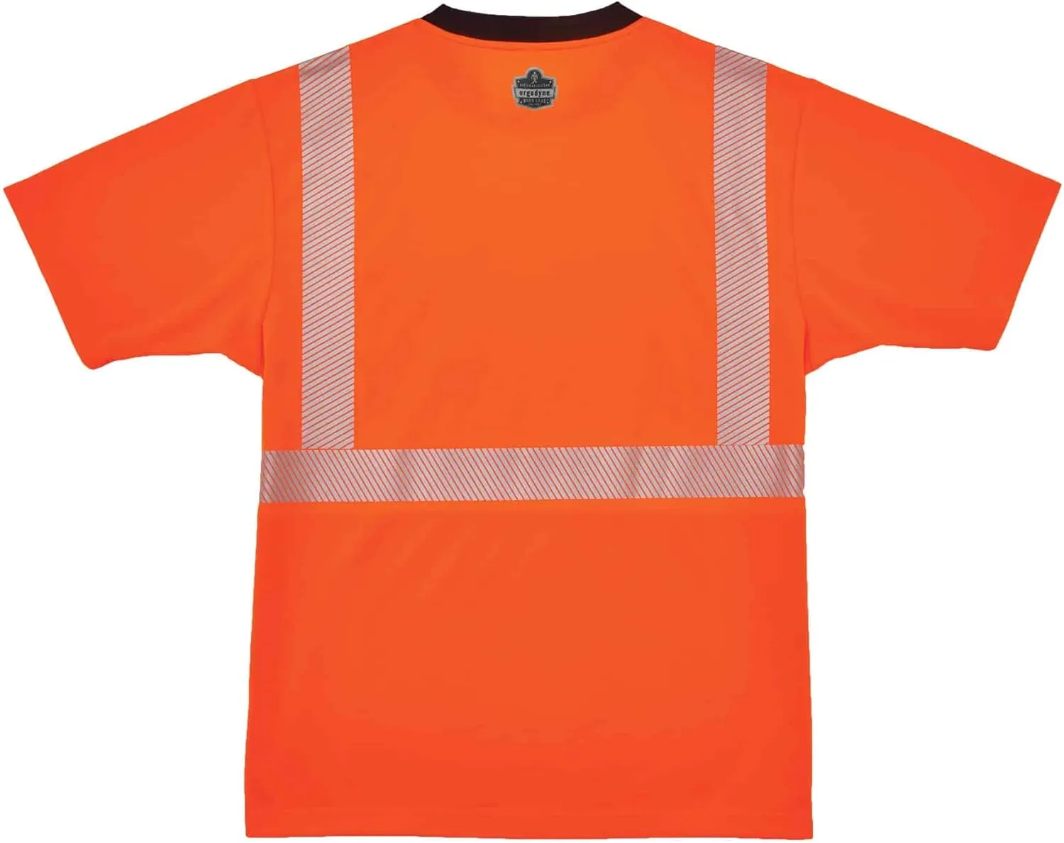 Ergodyne High Visibility Safety T-Shirt, Ansi Class 2, Reflective Comfort Trim, Black Bottom
