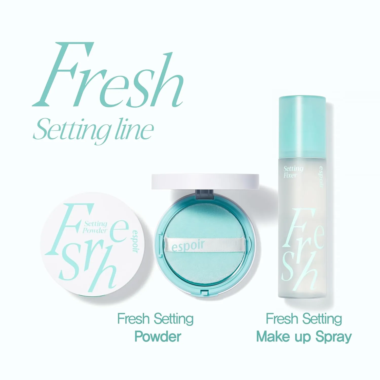 Espoir Fresh Setting Fixer | Makeup Setting Spray for Long-lasting makeup | 3.38 fl oz | Mist-like Spray for Lightweight Layering on the skin | Moisturizing and Refreshing Finish | Korean makeup