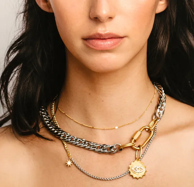  Evil Eye Carabiner Necklace