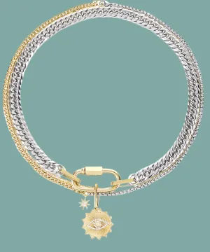  Evil Eye Carabiner Necklace
