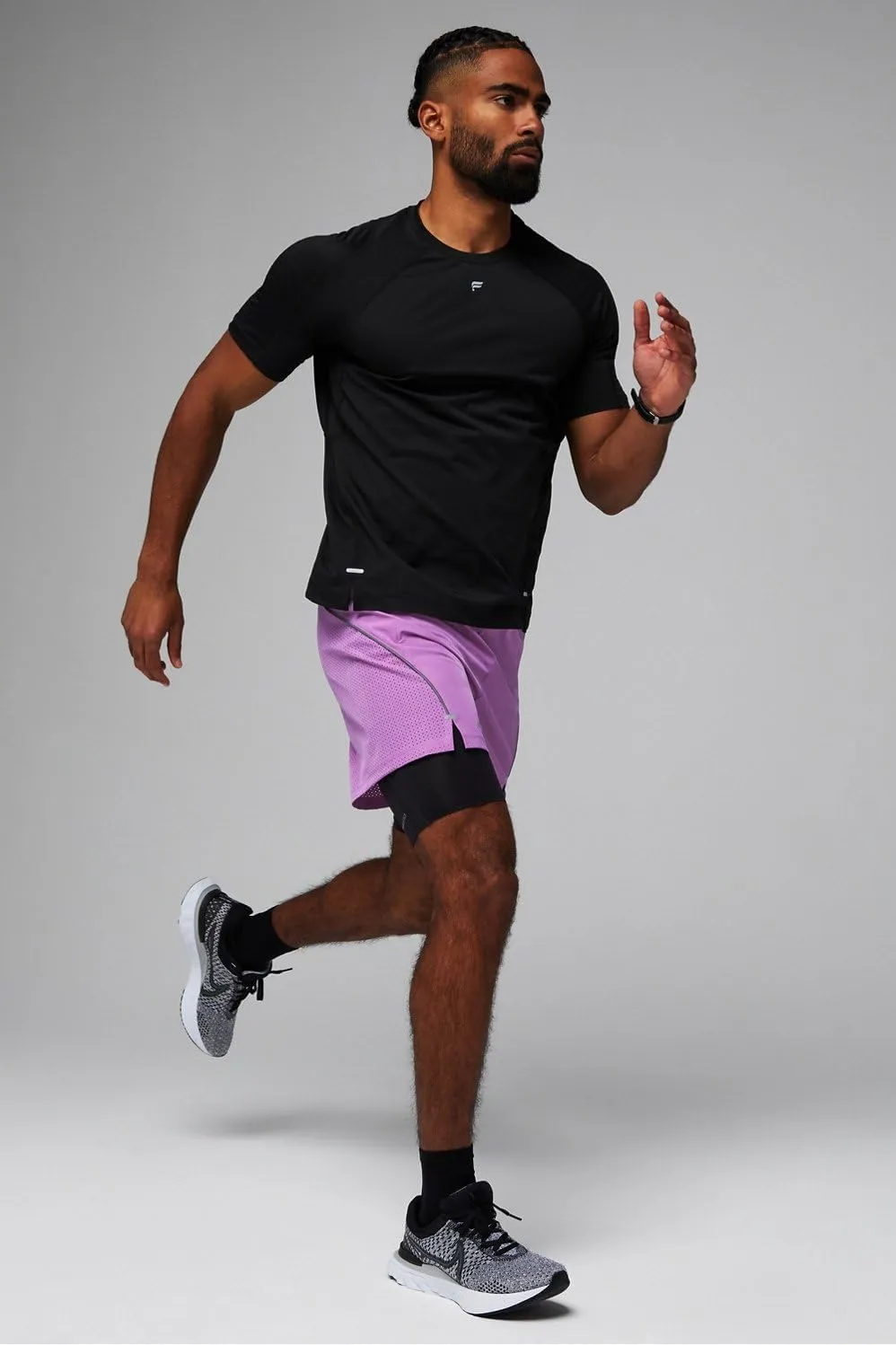 Fabletics Men's The 02 Tee, Performance Running, Jogging, Training, Ultra Lightweight, Reflective, Breathable