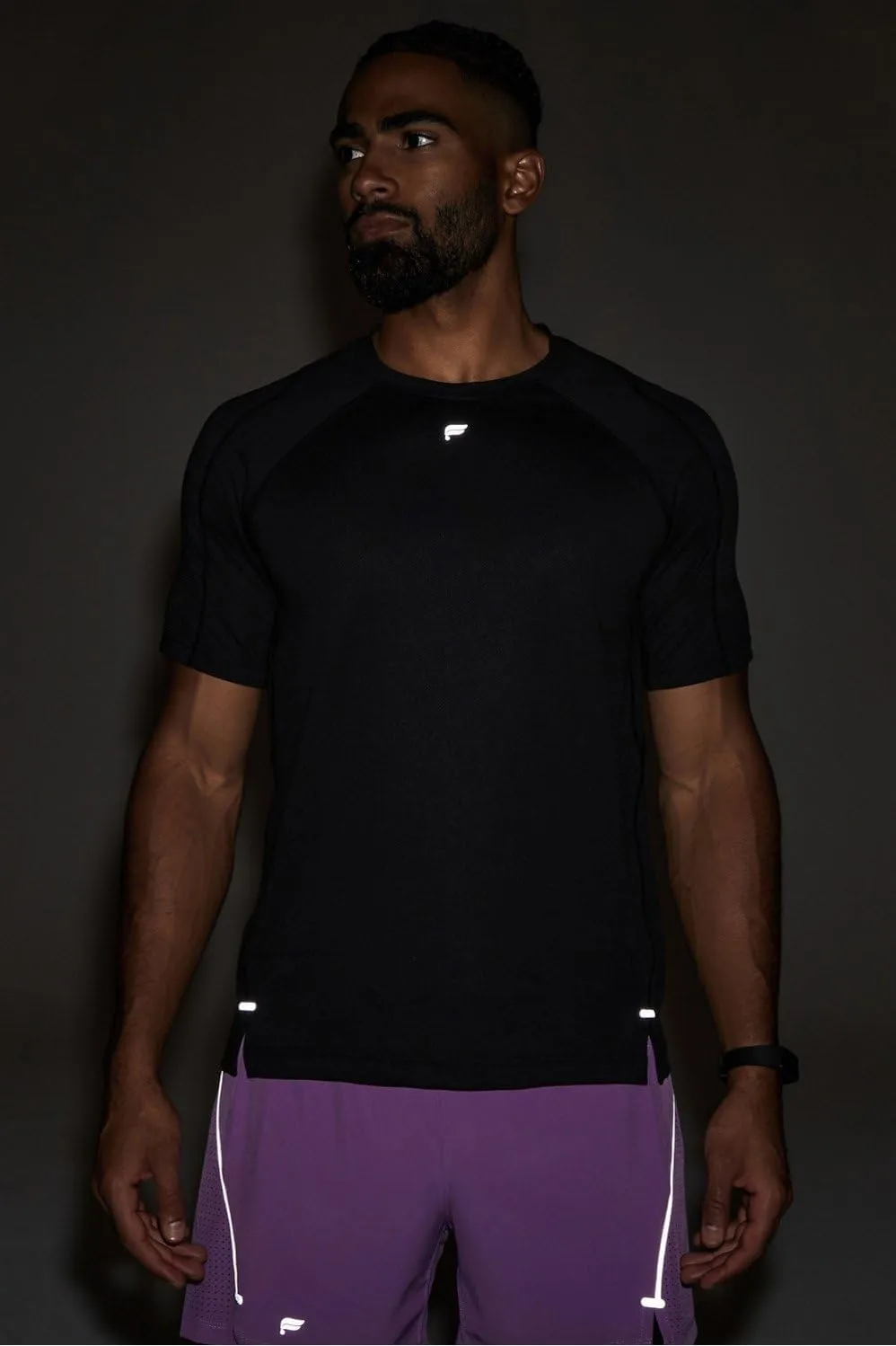 Fabletics Men's The 02 Tee, Performance Running, Jogging, Training, Ultra Lightweight, Reflective, Breathable