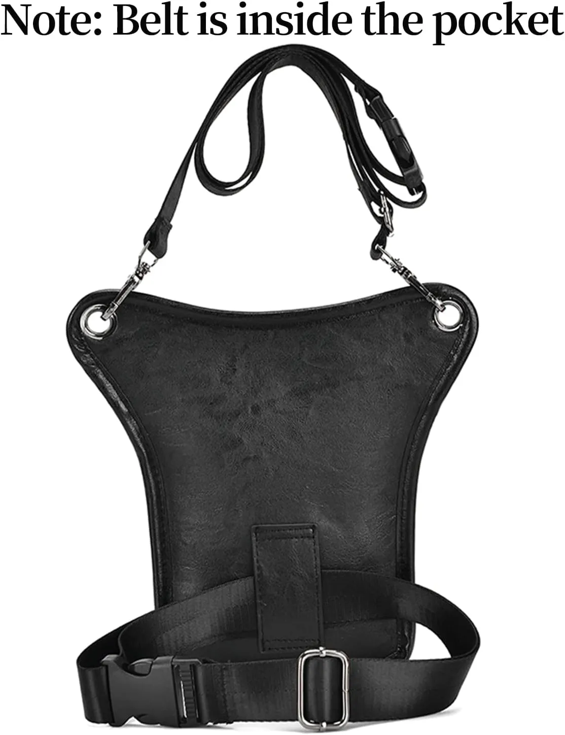 Fashion Leather Waist Pack Drop Leg Bag for Men Women Belt Bumbag Multi-Purpose Motorcycle Bike Outdoor Sports Tactical Cycling Riding Hiking Thigh Bag