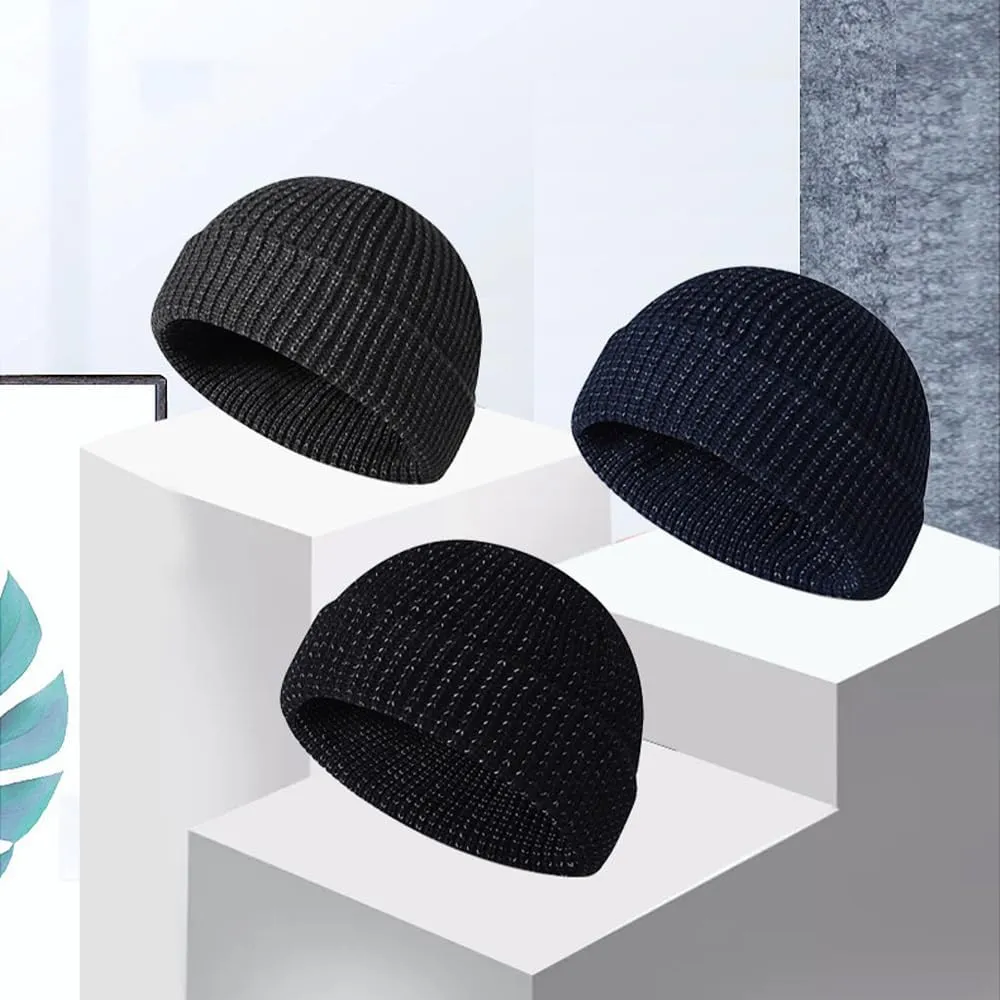 Flex Beanie 2.0 - Unisex Reflective Glow in The Dark Hat With Reflective Fibers and Reflector