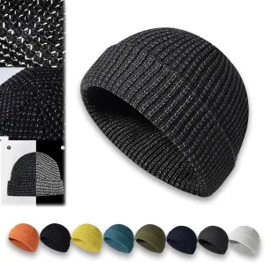 Flex Beanie 2.0 - Unisex Reflective Glow in The Dark Hat With Reflective Fibers and Reflector