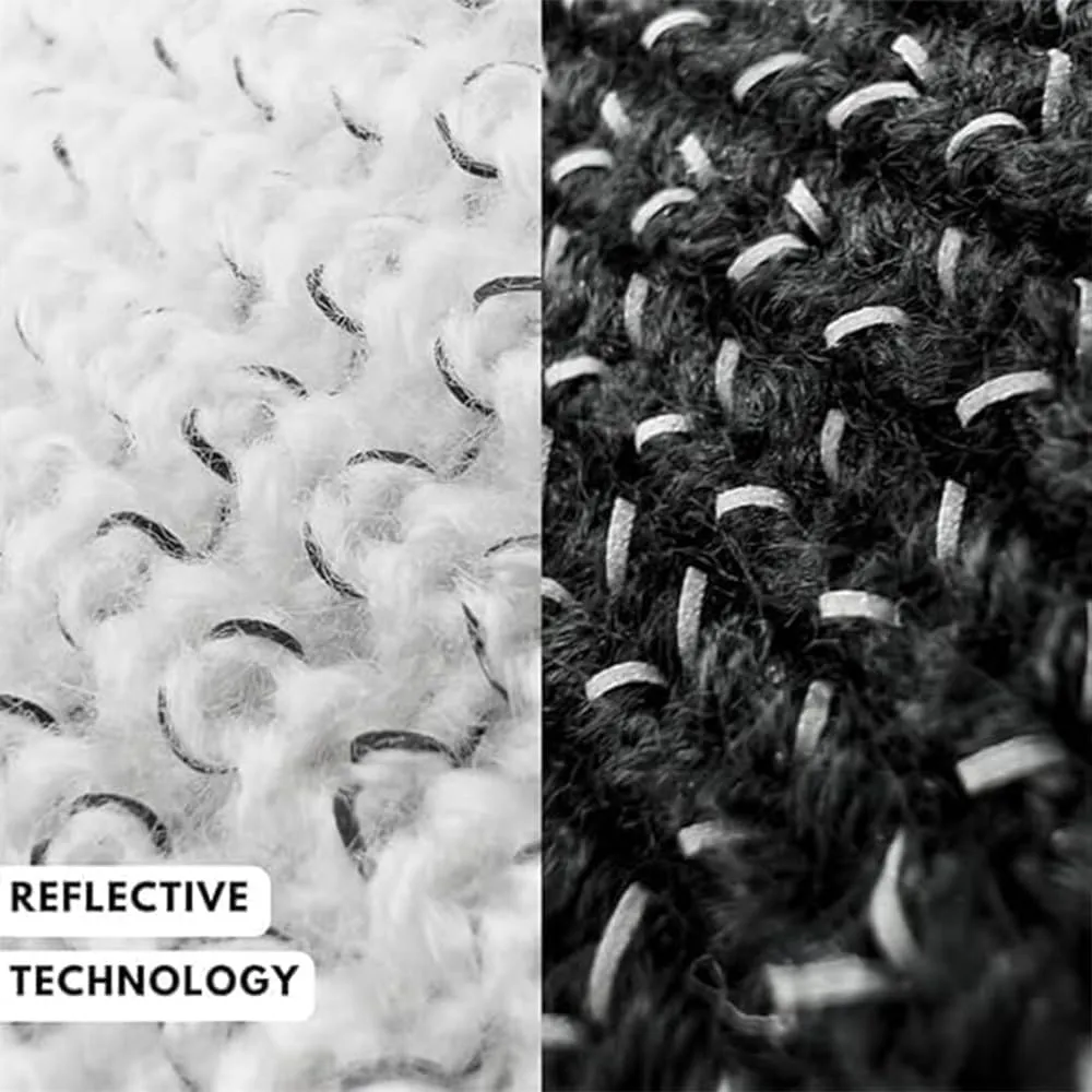 Flex Beanie 2.0 - Unisex Reflective Glow in The Dark Hat With Reflective Fibers and Reflector