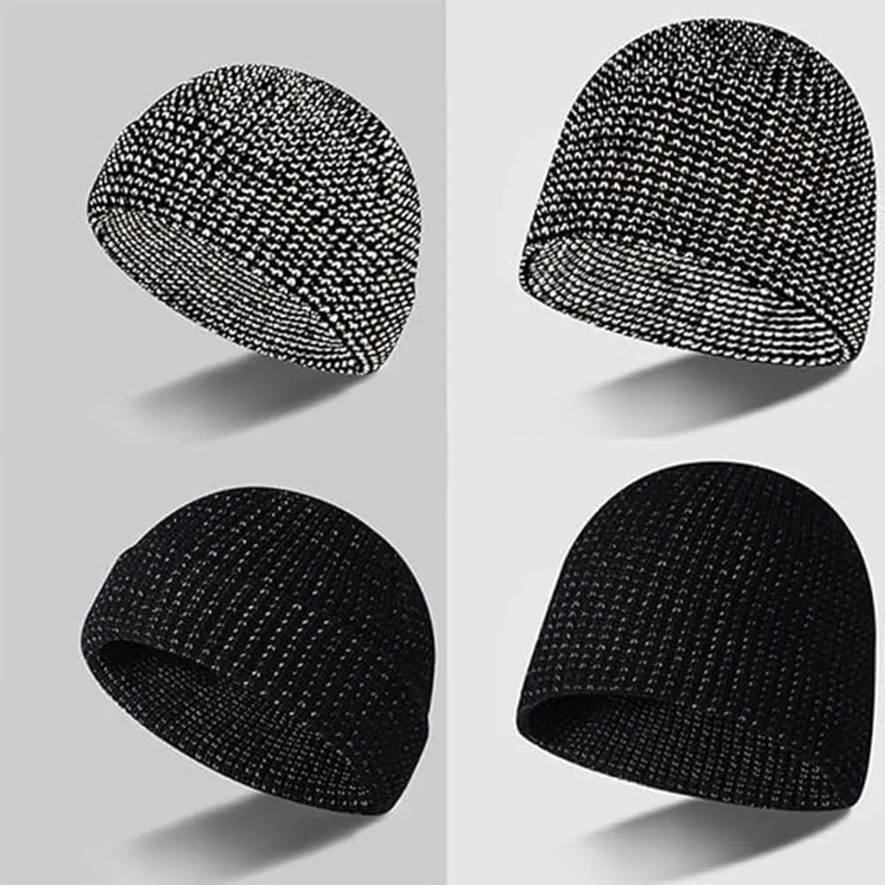 Flex Beanie 2.0 - Unisex Reflective Glow in The Dark Hat With Reflective Fibers and Reflector