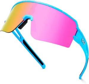 FMY Polarized Cycling Glasses Sports Sunglasses,UV400 Protection Eyewear Baseball Running Fishing for Men Women Youth