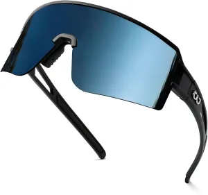 FMY Polarized Cycling Glasses Sports Sunglasses,UV400 Protection Eyewear Baseball Running Fishing for Men Women Youth