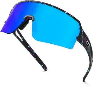 FMY Polarized Cycling Glasses Sports Sunglasses,UV400 Protection Eyewear Baseball Running Fishing for Men Women Youth