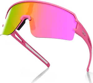 FMY Polarized Cycling Glasses Sports Sunglasses,UV400 Protection Eyewear Baseball Running Fishing for Men Women Youth