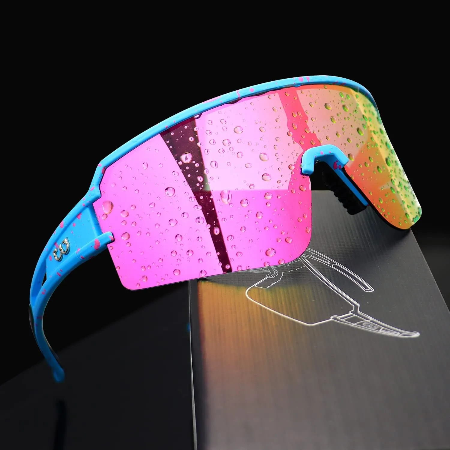 FMY Polarized Cycling Glasses Sports Sunglasses,UV400 Protection Eyewear Baseball Running Fishing for Men Women Youth