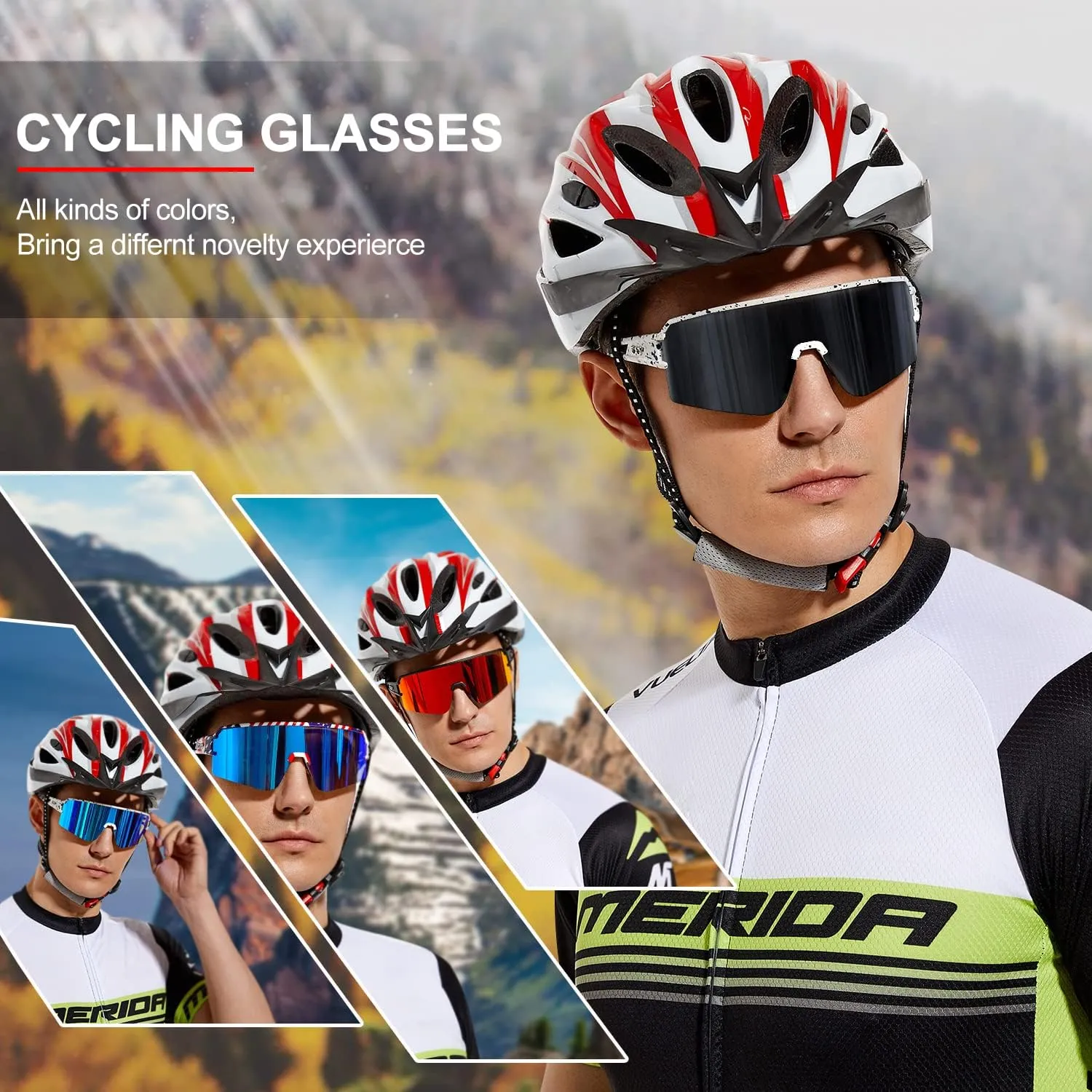 FMY Polarized Cycling Glasses Sports Sunglasses,UV400 Protection Eyewear Baseball Running Fishing for Men Women Youth