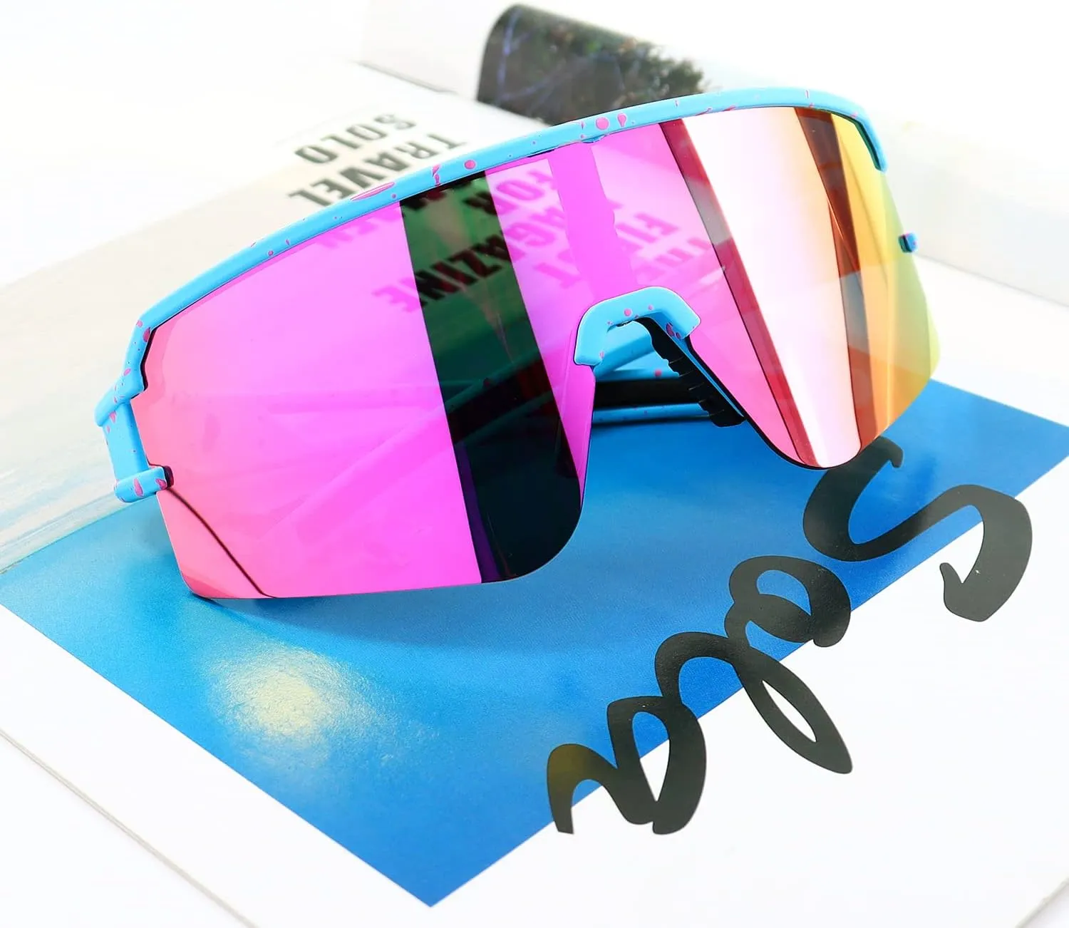 FMY Polarized Cycling Glasses Sports Sunglasses,UV400 Protection Eyewear Baseball Running Fishing for Men Women Youth