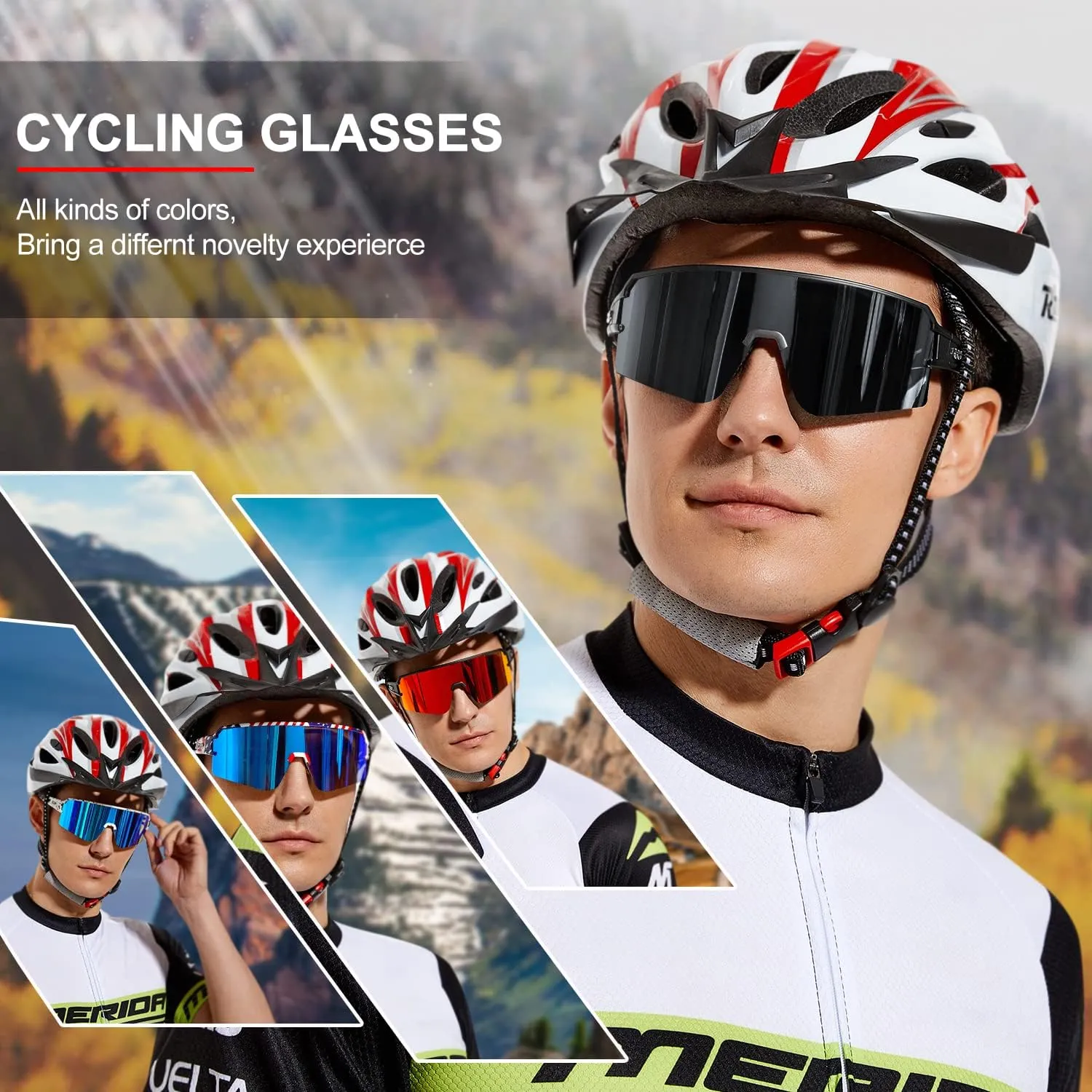 FMY Polarized Cycling Glasses Sports Sunglasses,UV400 Protection Eyewear Baseball Running Fishing for Men Women Youth