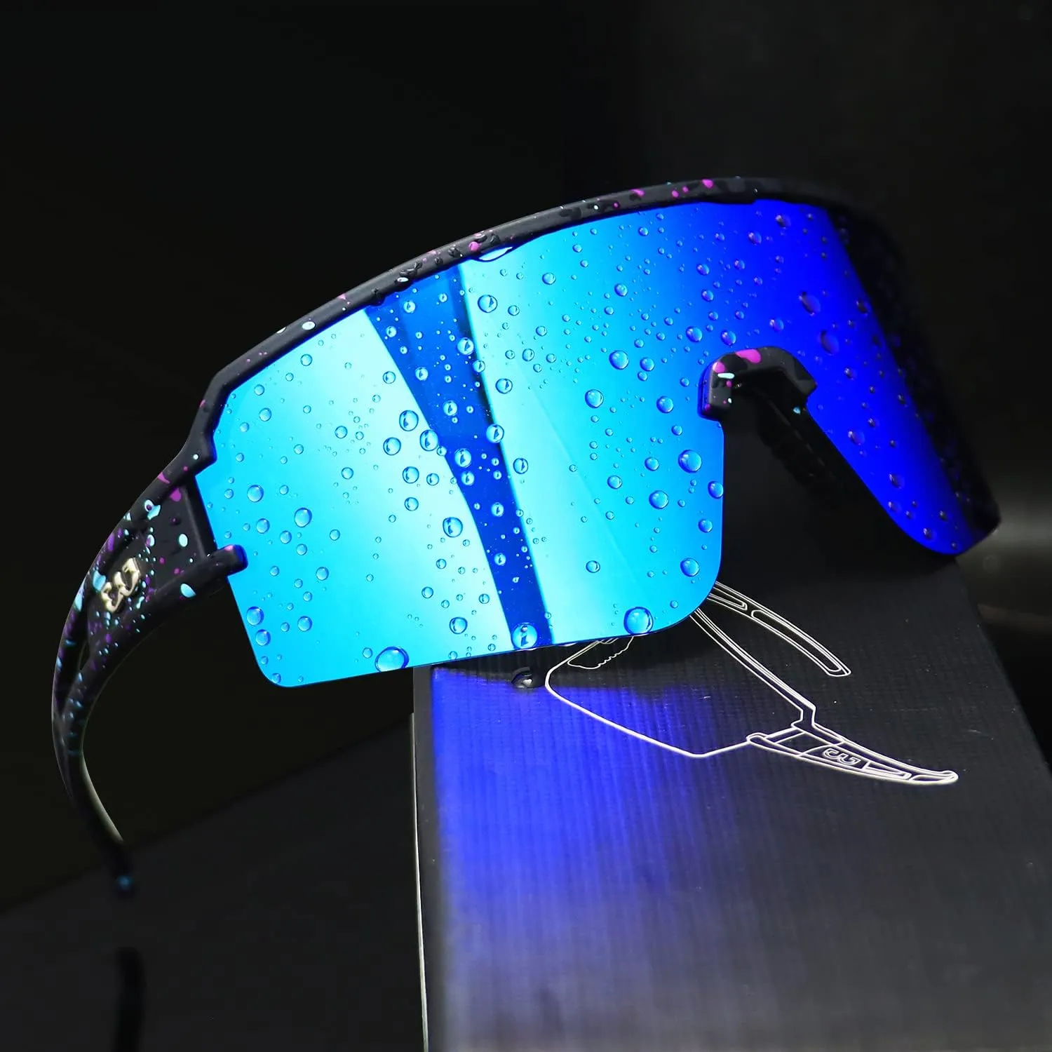 FMY Polarized Cycling Glasses Sports Sunglasses,UV400 Protection Eyewear Baseball Running Fishing for Men Women Youth