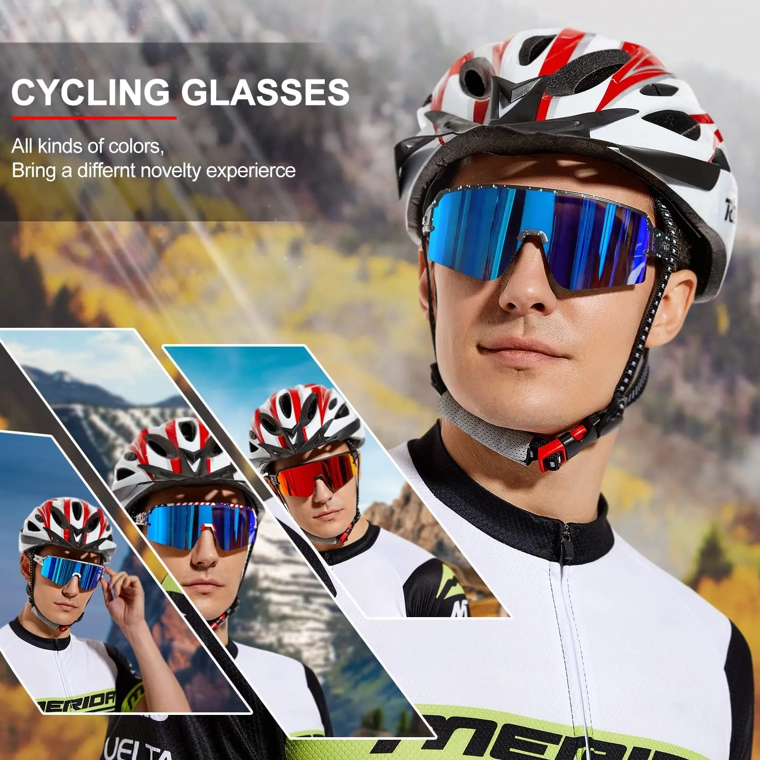 FMY Polarized Cycling Glasses Sports Sunglasses,UV400 Protection Eyewear Baseball Running Fishing for Men Women Youth