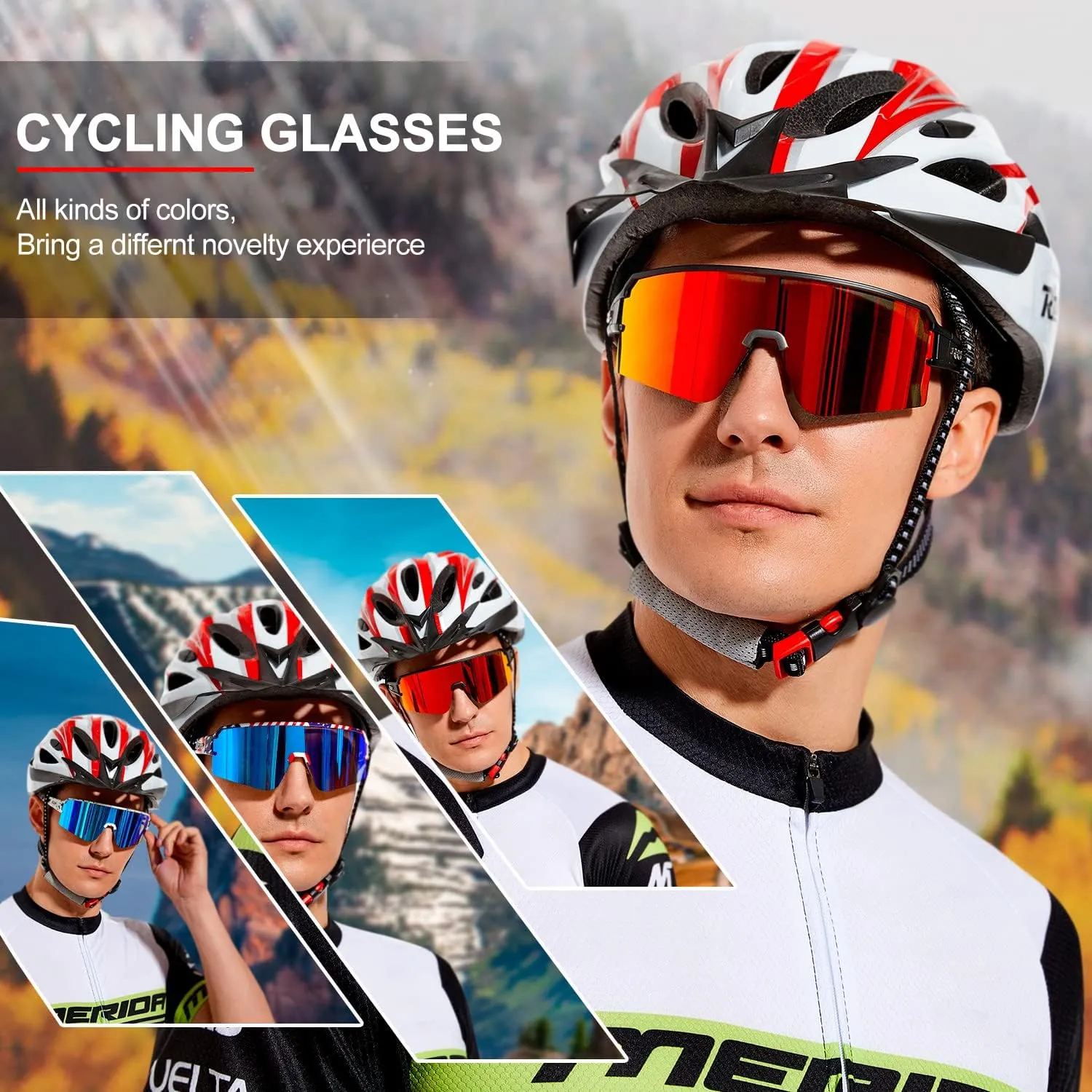 FMY Polarized Cycling Glasses Sports Sunglasses,UV400 Protection Eyewear Baseball Running Fishing for Men Women Youth