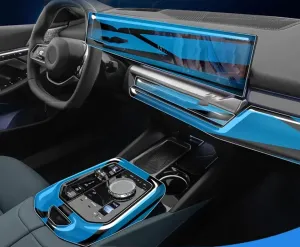 for BMW 5 Series G60 2024 Gearbox Panel Navigation Automotive Interior Screen TPU Protective Film Cover