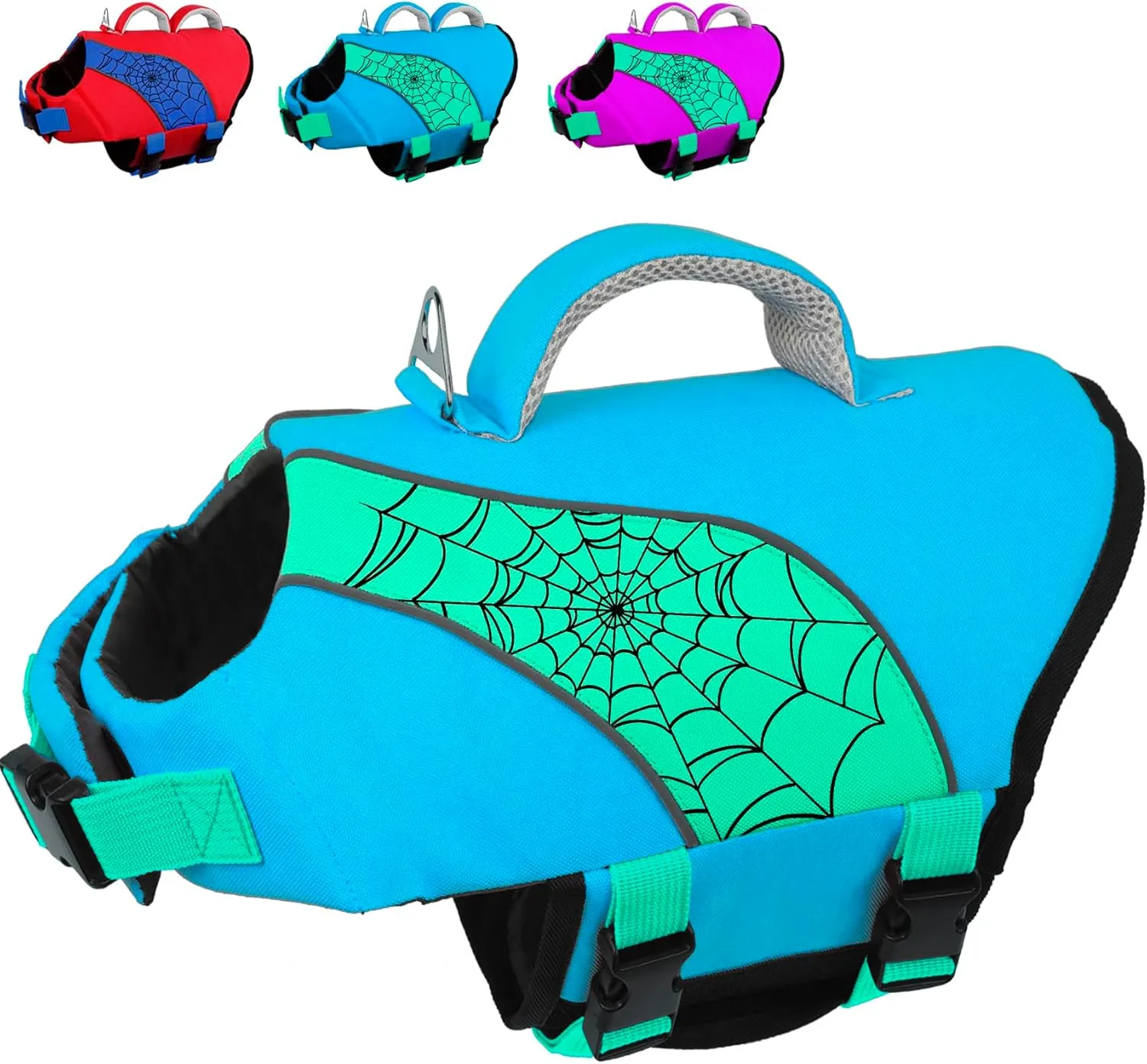 Fragralley Dog Life Jacket with High Buoyancy, Reflective Strips, Rescue Handle, Adjustable Fit, Quick Release Buckles, Tear-Resistant Nylon, Swim Life Vest for Small Medium Large Dogs