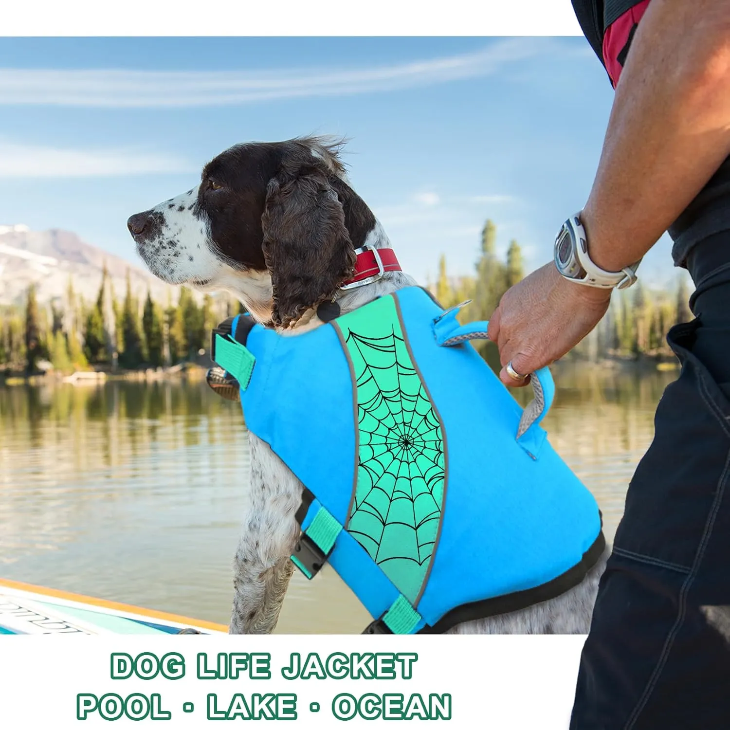 Fragralley Dog Life Jacket with High Buoyancy, Reflective Strips, Rescue Handle, Adjustable Fit, Quick Release Buckles, Tear-Resistant Nylon, Swim Life Vest for Small Medium Large Dogs