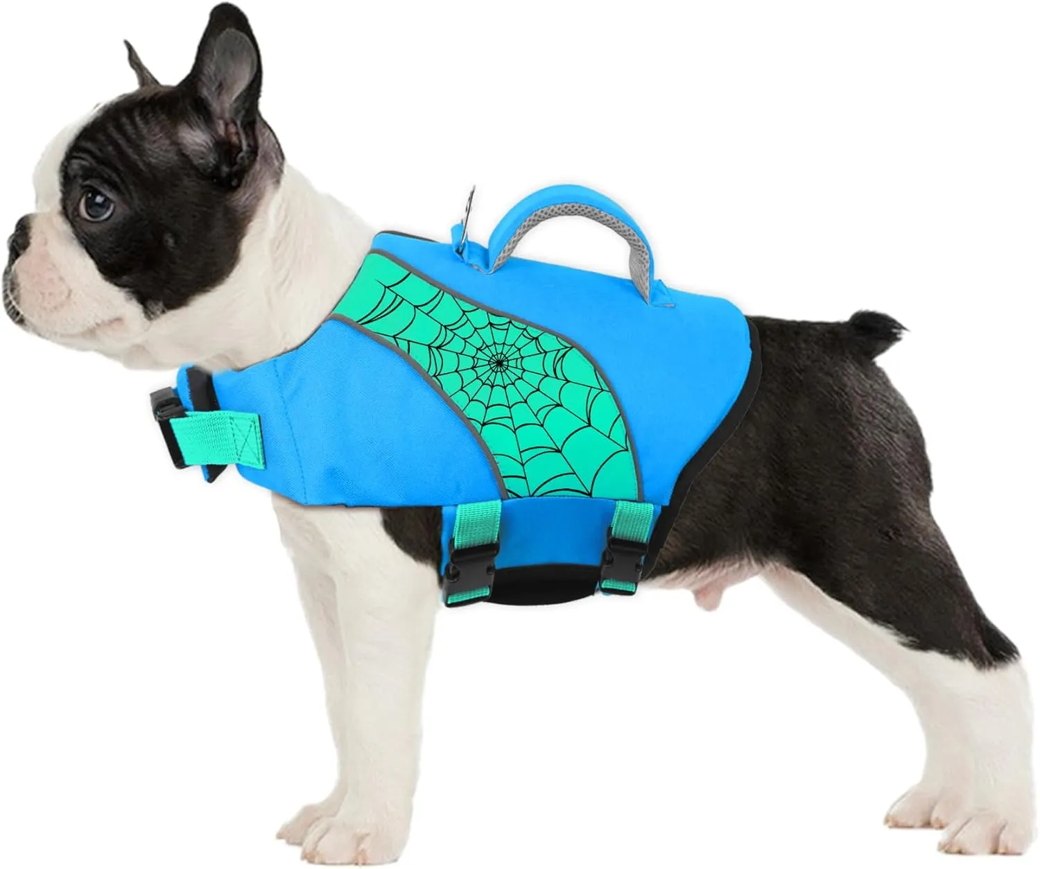 Fragralley Dog Life Jacket with High Buoyancy, Reflective Strips, Rescue Handle, Adjustable Fit, Quick Release Buckles, Tear-Resistant Nylon, Swim Life Vest for Small Medium Large Dogs