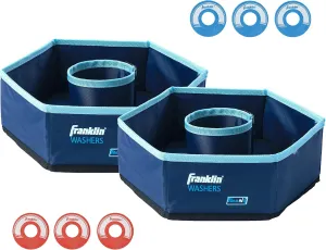 Franklin Sports Washer Toss Game Set - Outdoor Washers Set with Targets   Washers - Perfect for Lawn, Beach   More - Classic Outside   Tailgate Game