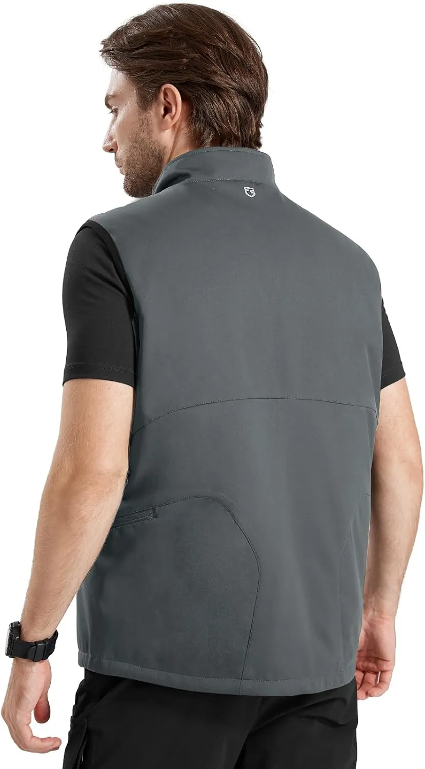 FREE SOLDIER Men's Lightweight Golf Vest Outerwear Windproof Reversible Sleeveless Softshell Jacket Running Vest