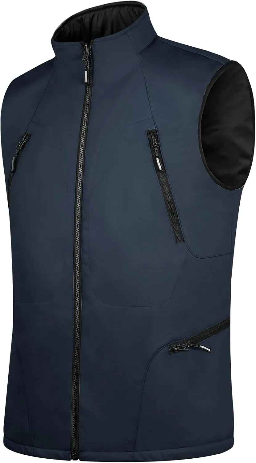 FREE SOLDIER Men's Lightweight Golf Vest Outerwear Windproof Reversible Sleeveless Softshell Jacket Running Vest
