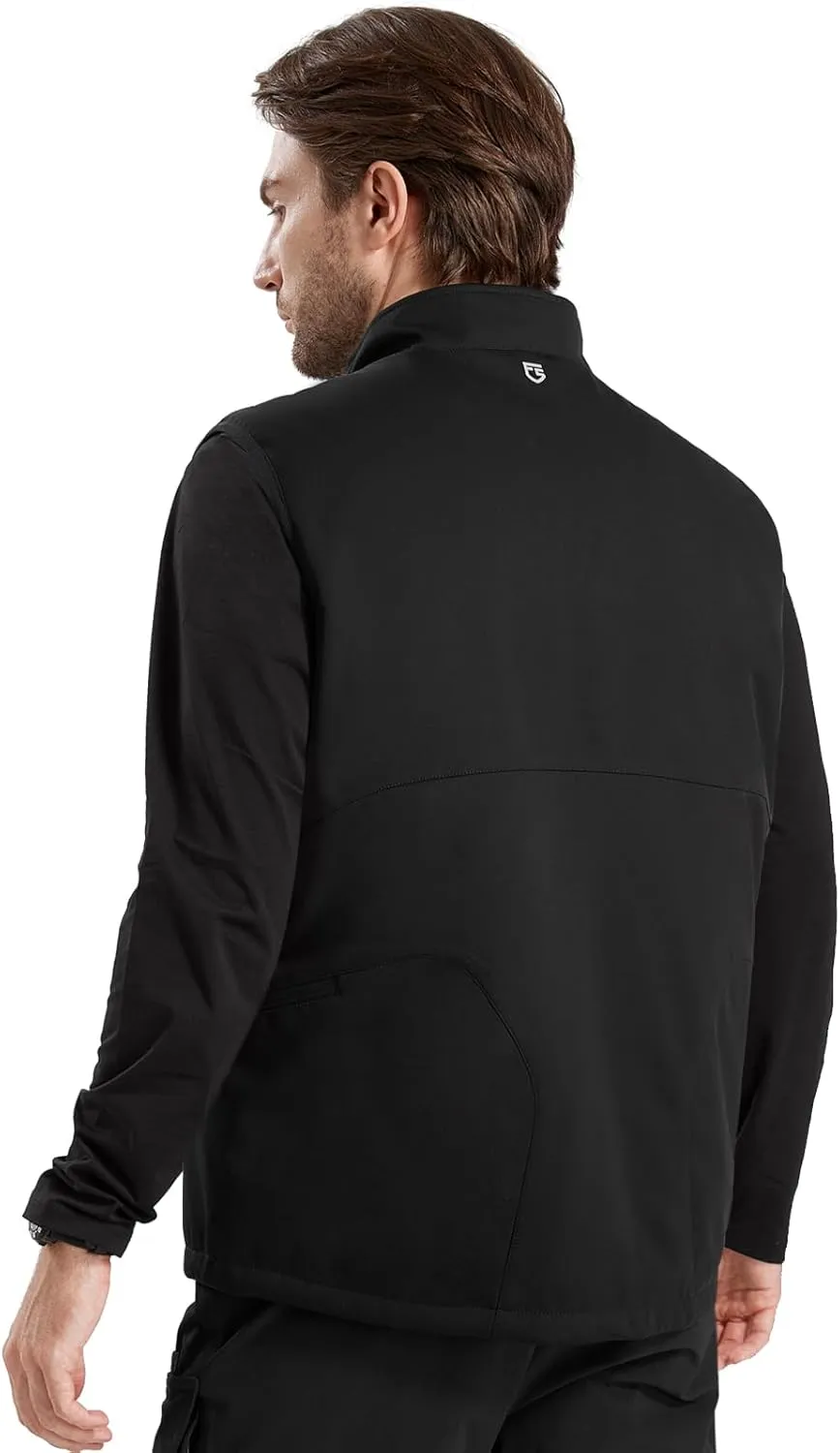 FREE SOLDIER Men's Warm Golf Vest Outerwear Windproof Reversible Puffer Vest Sleeveless Jacket for Casual Hiking Travel