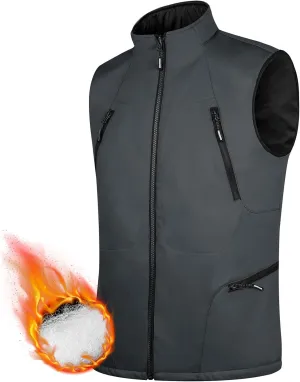 FREE SOLDIER Men's Warm Golf Vest Outerwear Windproof Reversible Puffer Vest Sleeveless Jacket for Casual Hiking Travel