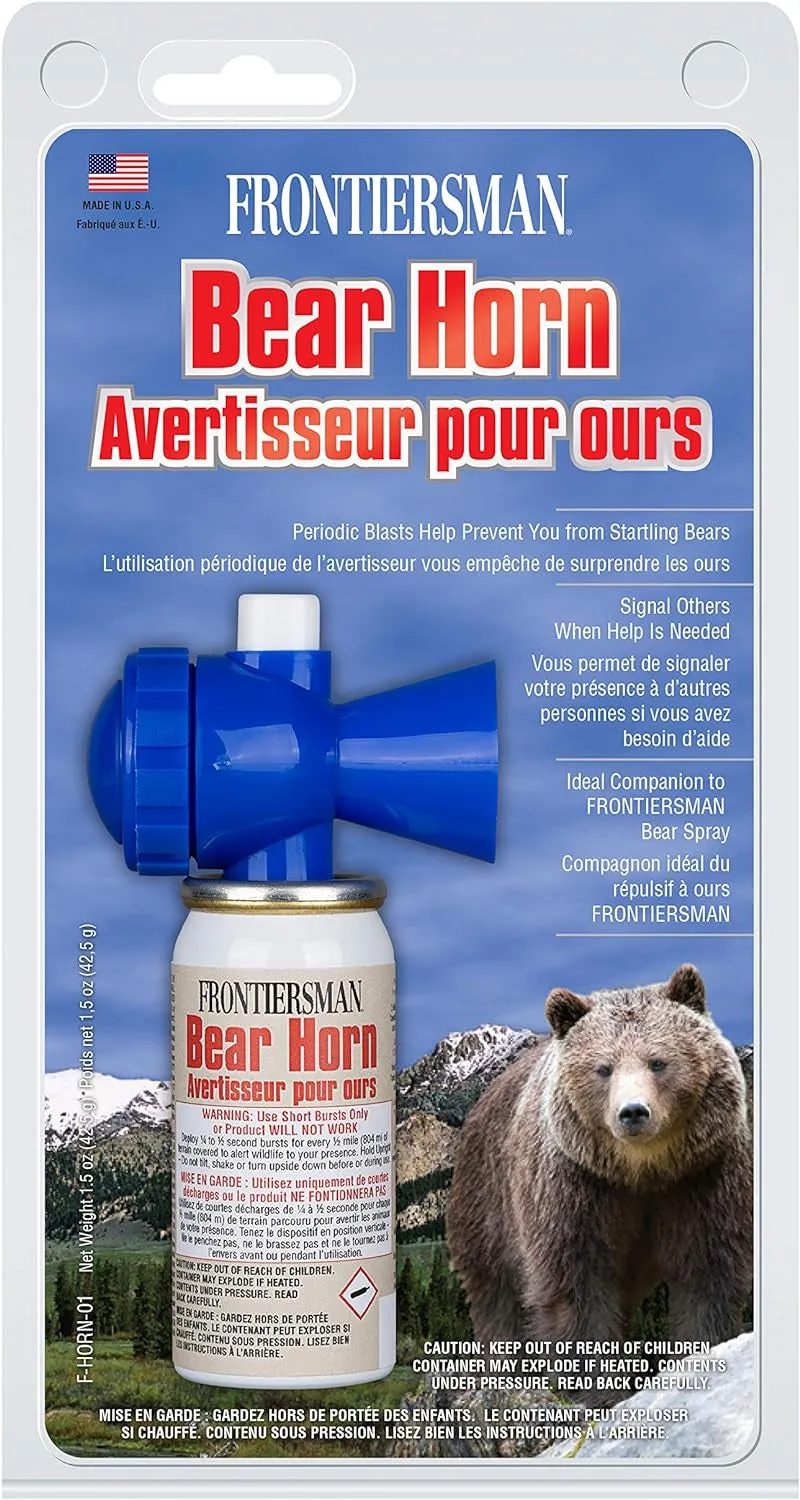 Frontiersman 9.2 Fl Oz. Bear Spray with Bear Horn- safety camping