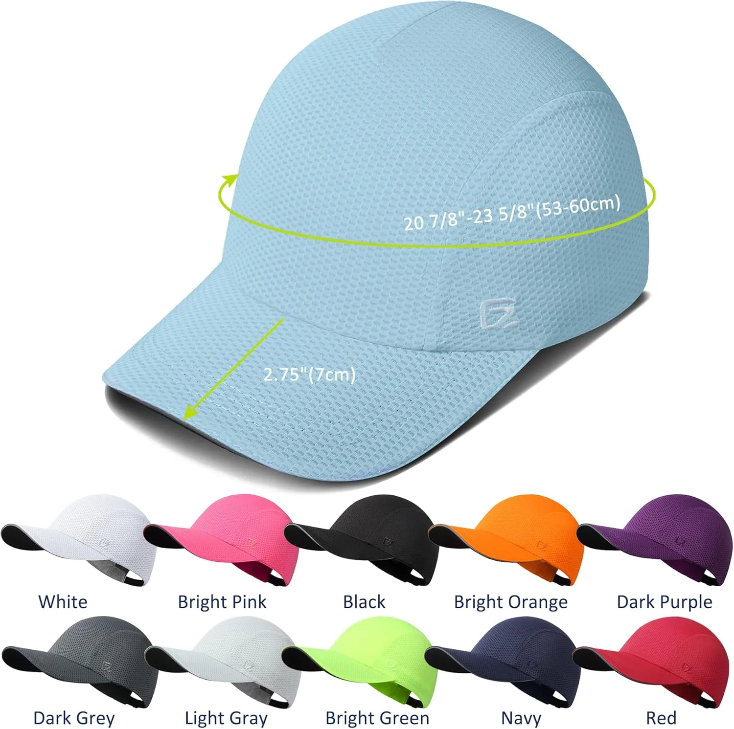 GADIEMKENSD Women's Race Day Running Cap Performance Mesh Hat - Excellent Ventilation, Lightweight, Reflective Safety