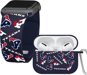 Game Time Houston Texans HD Combo Package Compatible with Apple Watch and AirPods Pro (Random)