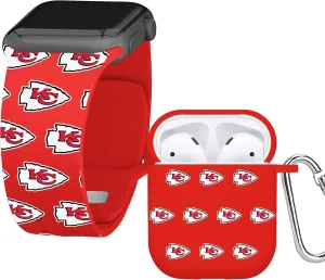 Game Time Kansas City Chiefs HD Combo Package Compatible with Apple Watch and AirPods Gen 1&2