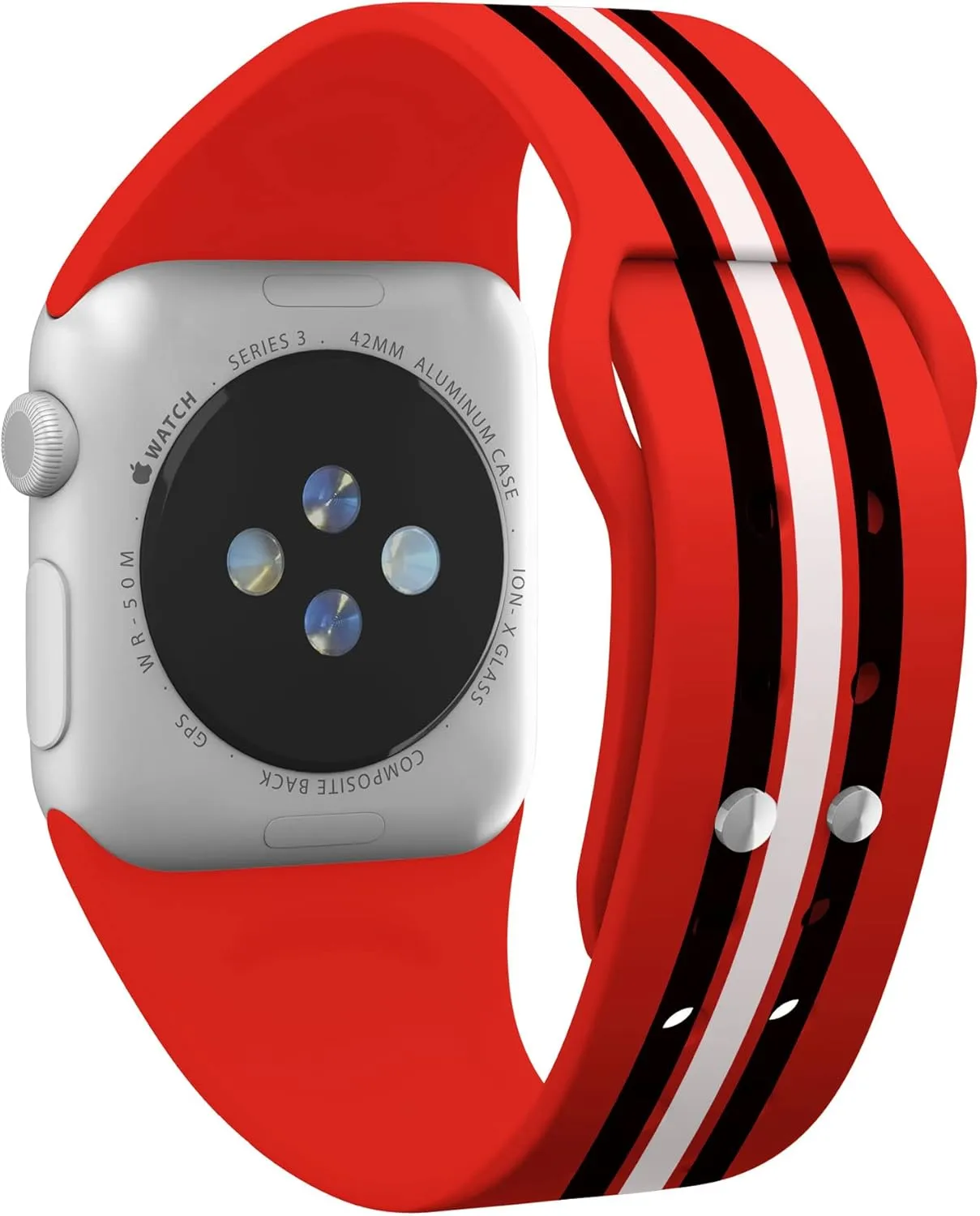 Game Time Kansas City Chiefs HD Combo Package Compatible with Apple Watch and AirPods Pro (Stripes)
