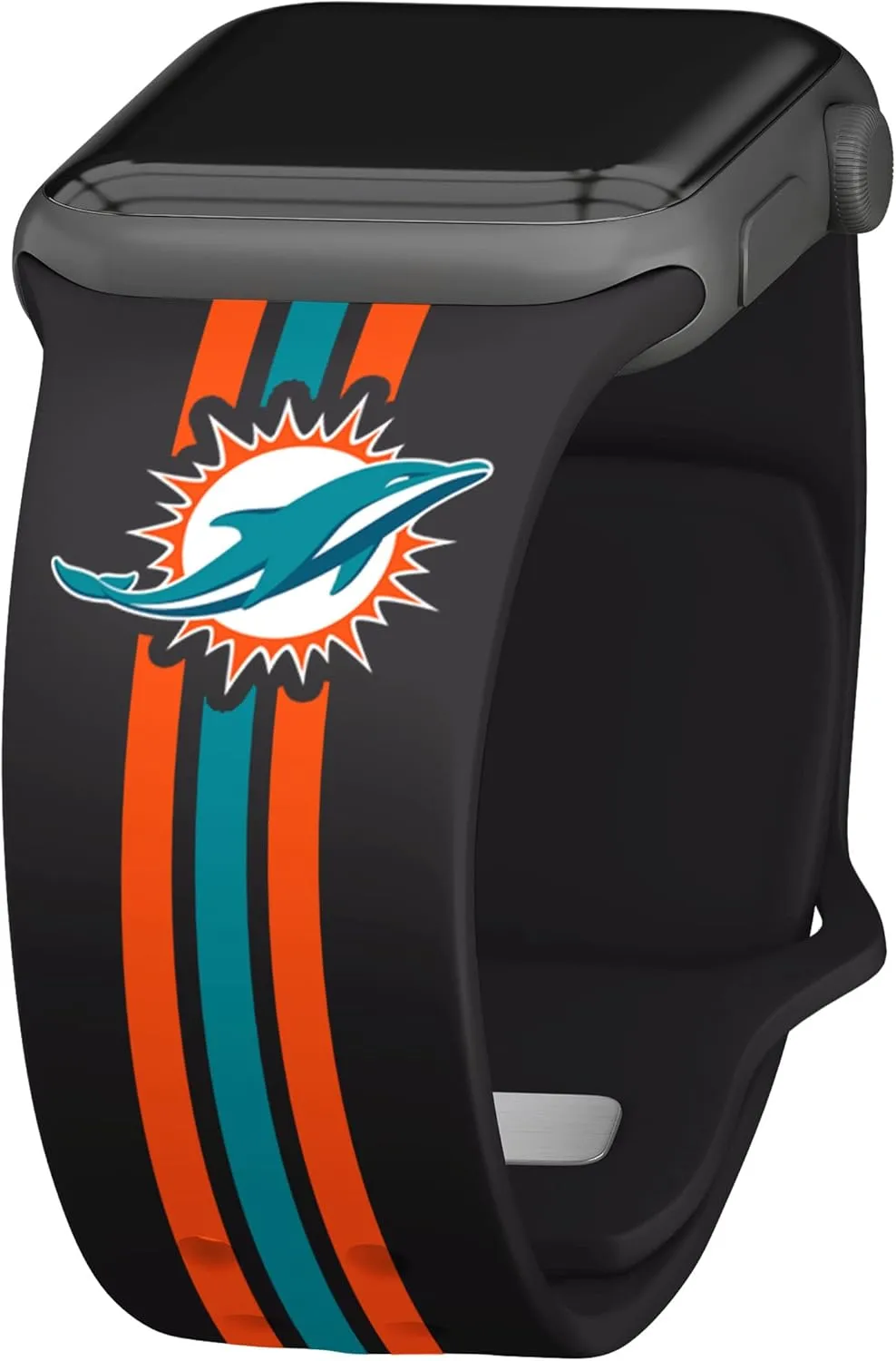Game Time Miami Dolphins HD Combo Package Compatible with Apple Watch and AirPods Pro (Stripes)