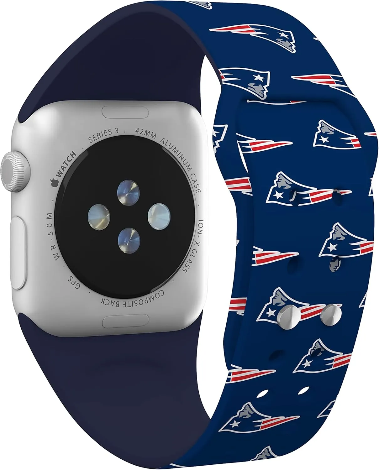 Game Time New England Patriots HD Combo Package Compatible with Apple Watch and AirPods Gen 1&2