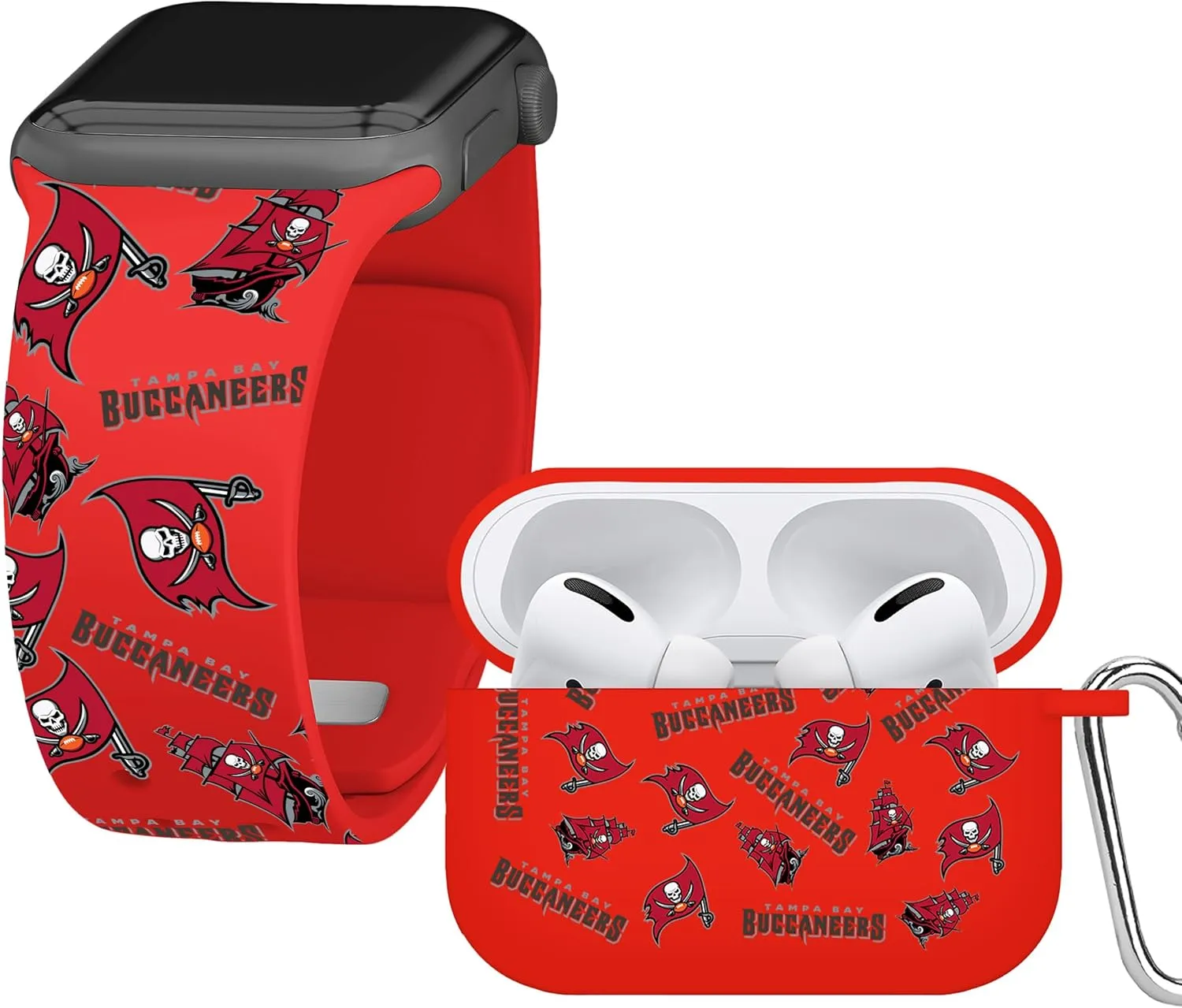Game Time Tampa Bay Buccaneers HD Combo Package Compatible with Apple Watch and AirPods Pro (Random)