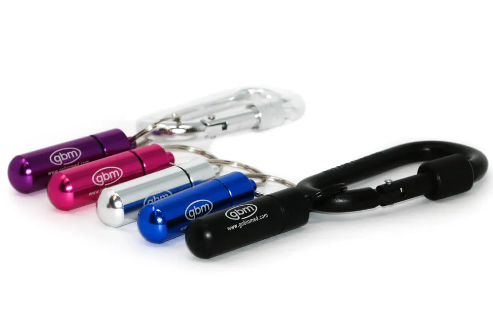 GBM - Med Secure Pill Keychain with Locking Carabiner