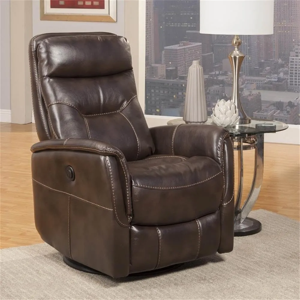 Gemini - Truffle Power Swivel Glider Recliner