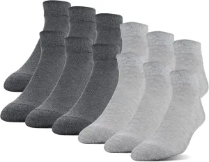 Gildan Men's Polyester Half Cushion Low Cut Socks, 12-pack