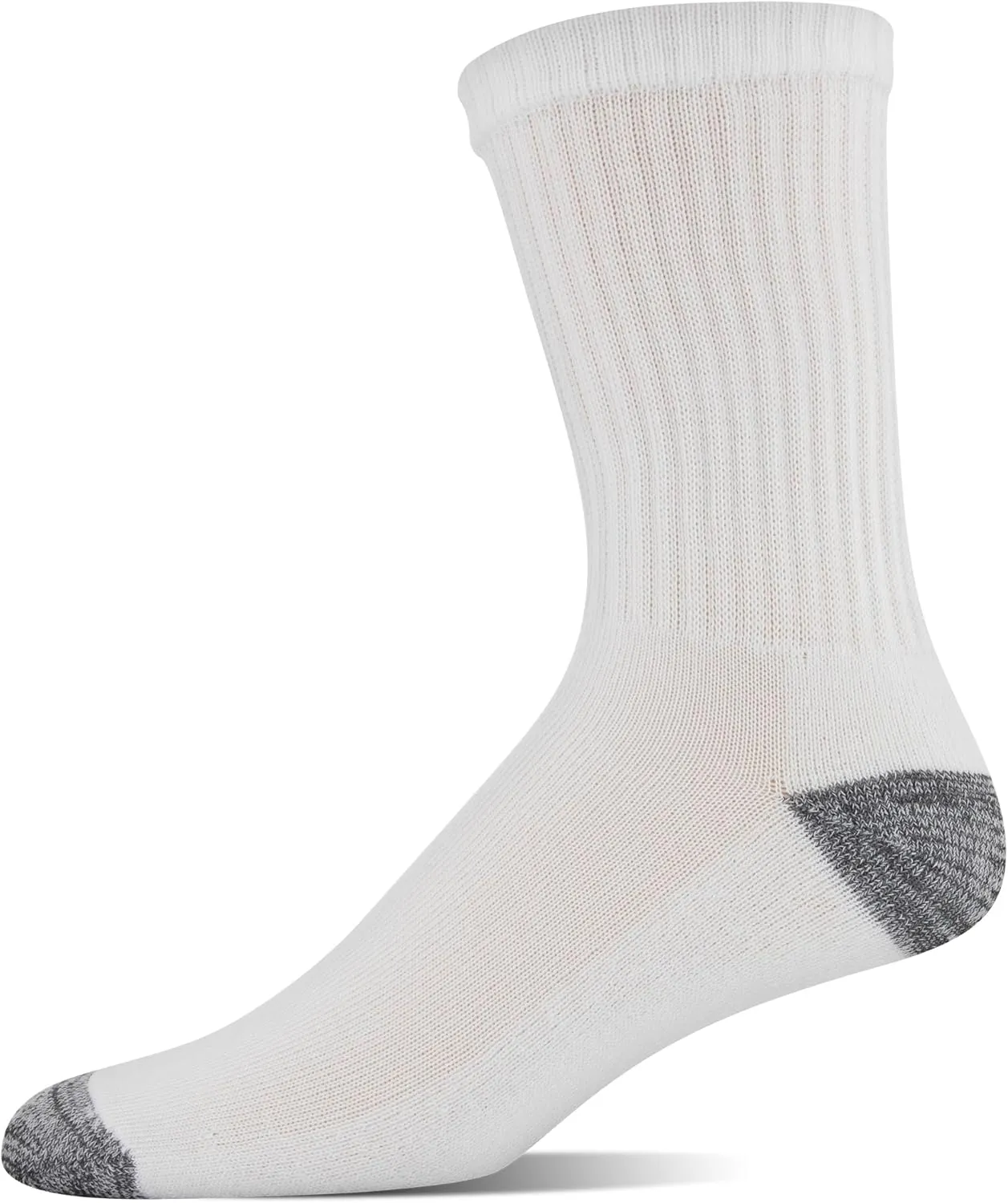 Gildan Men's Polyester Half Cushion Mid-Crew Socks, 12-pack